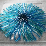 turquoise fused glass